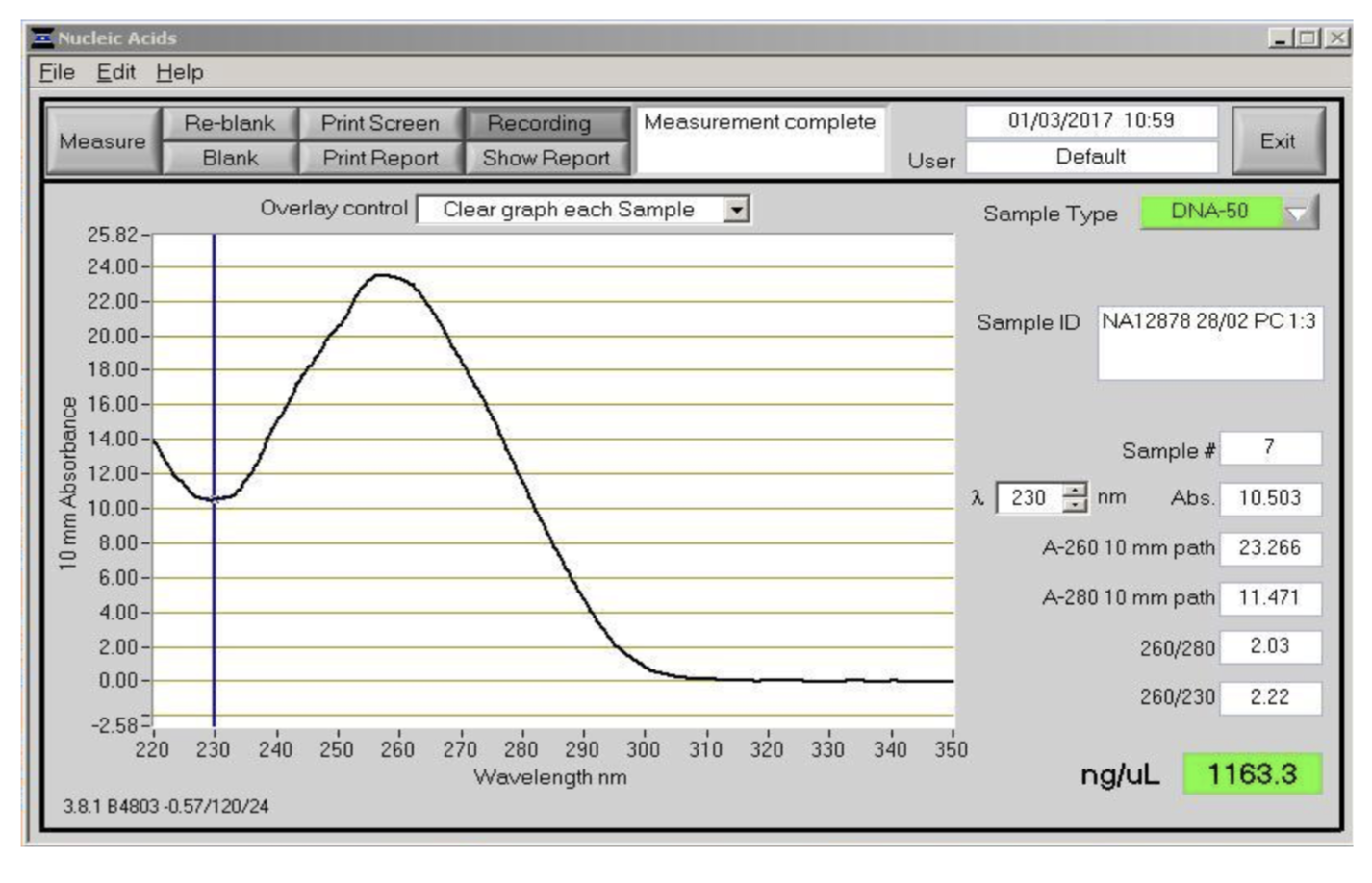 absorbance how is measured Sequencing extraction DNA Book: Nanopore and purification